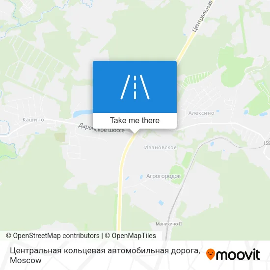 Центральная кольцевая автомобильная дорога map