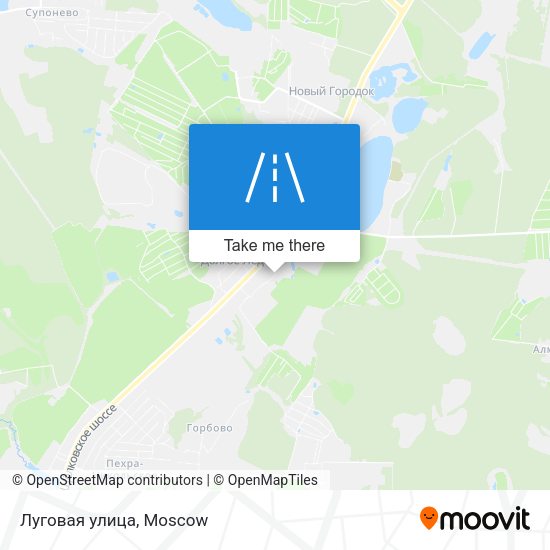 Луговая улица map