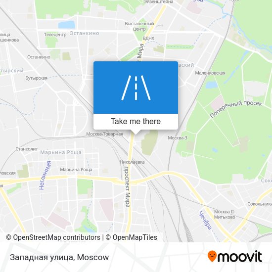 Западная улица map