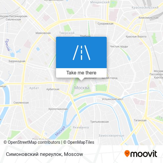 Симоновский переулок map