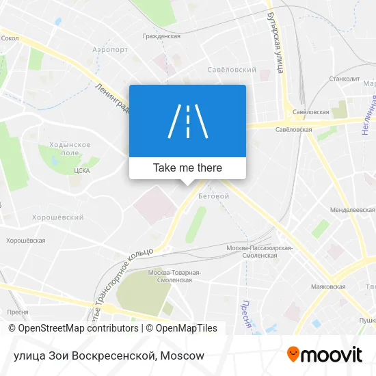 улица Зои Воскресенской map