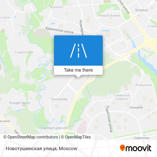 Новотушинская улица map