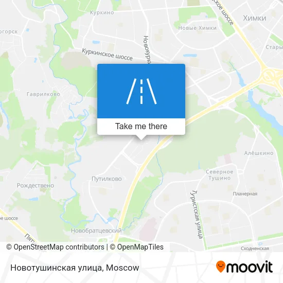 Новотушинская улица map