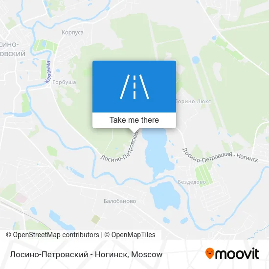 Лосино-Петровский - Ногинск map