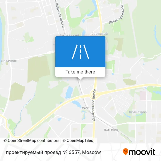 проектируемый проезд № 6557 map