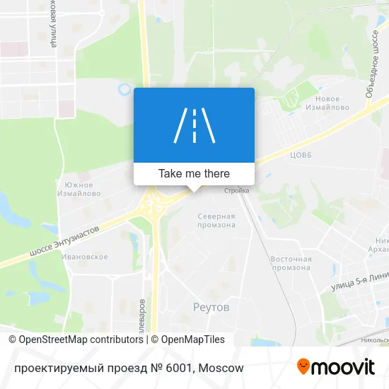 проектируемый проезд № 6001 map