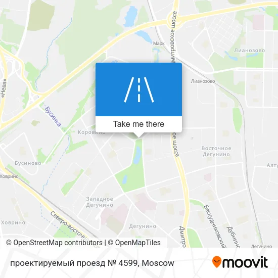 проектируемый проезд № 4599 map