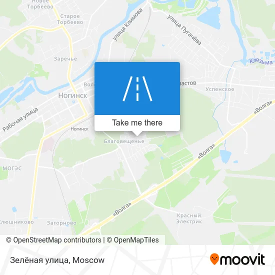 Зелёная улица map