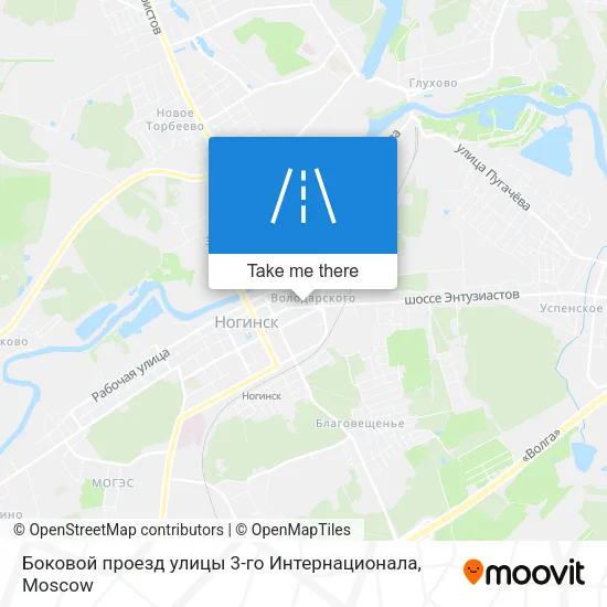 Боковой проезд улицы 3-го Интернационала map