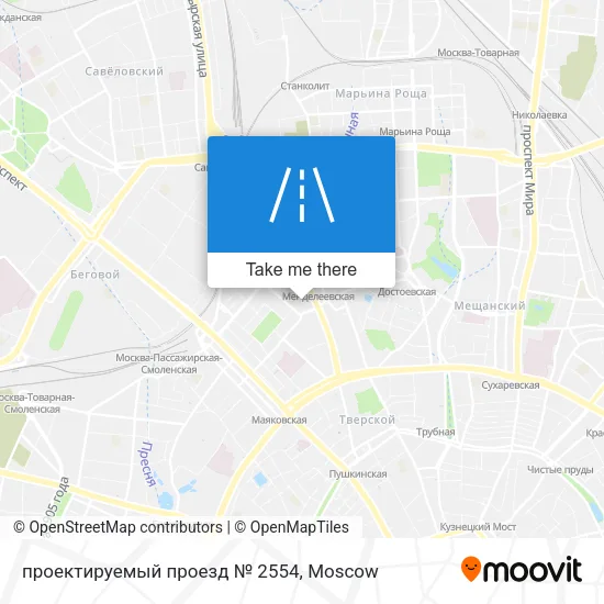 проектируемый проезд № 2554 map