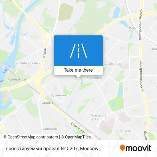 проектируемый проезд № 5207 map