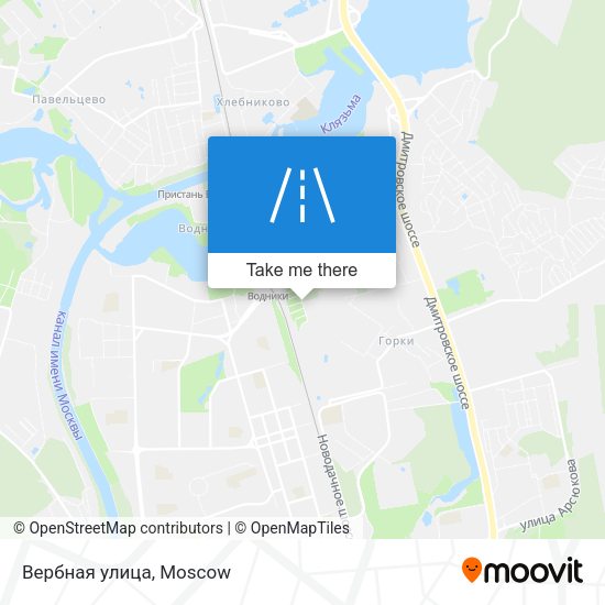 Вербная улица map
