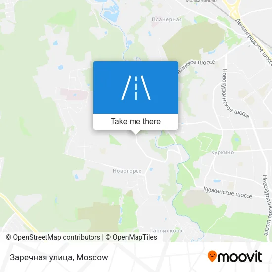 Заречная улица map