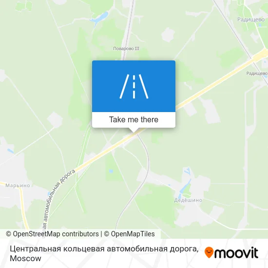 Центральная кольцевая автомобильная дорога map