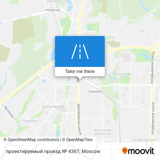 проектируемый проезд № 4367 map