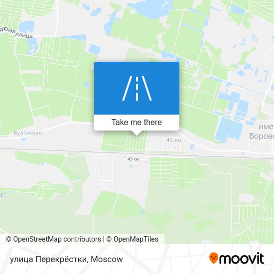 улица Перекрёстки map