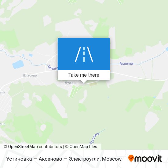 Устиновка — Аксеново — Электроугли map