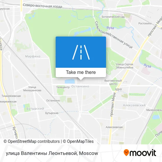 улица Валентины Леонтьевой map