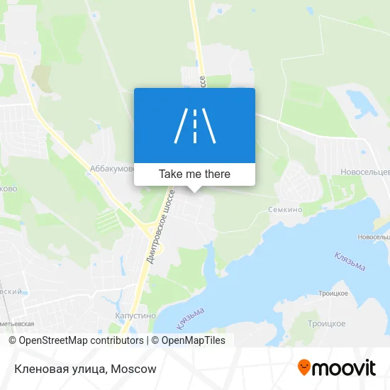 Кленовая улица map