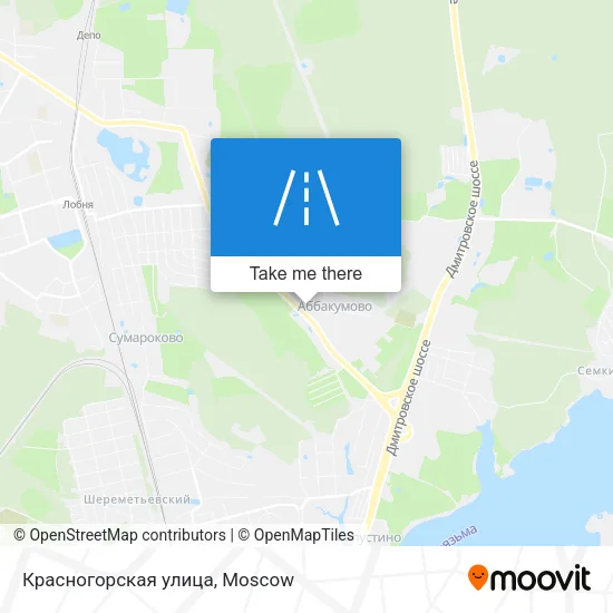 Красногорская улица map