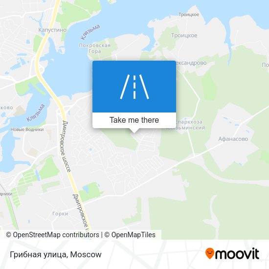 Грибная улица map