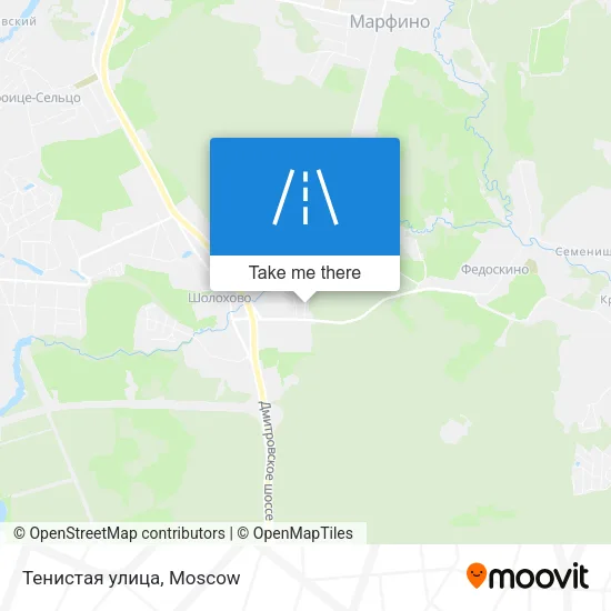 Тенистая улица map