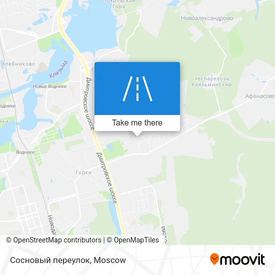 Сосновый переулок map