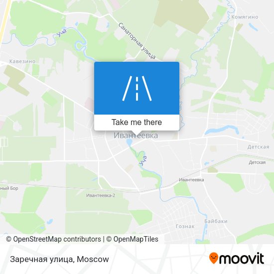 Заречная улица map