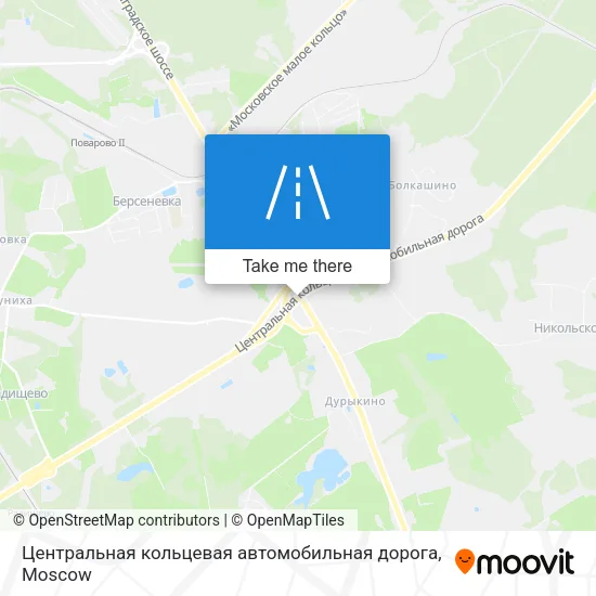 Центральная кольцевая автомобильная дорога map