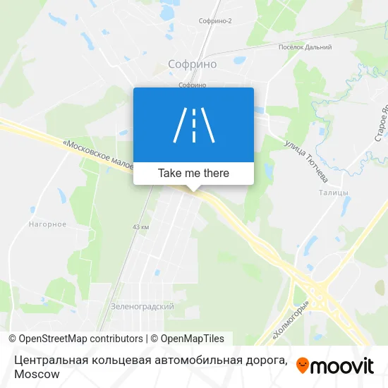 Центральная кольцевая автомобильная дорога map
