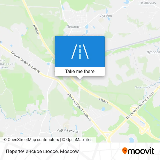 Перепечинское шоссе map