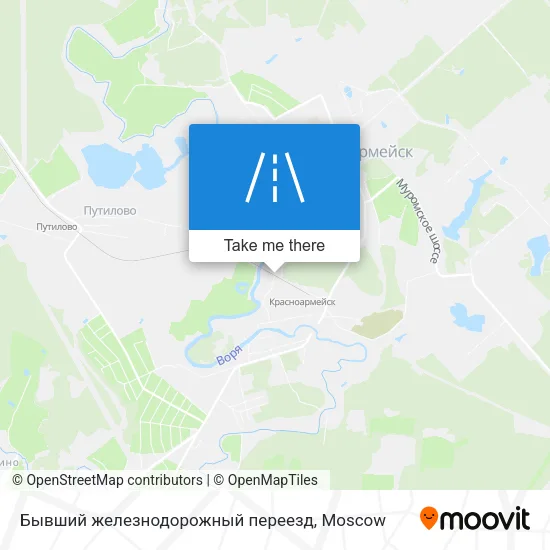 Бывший железнодорожный переезд map