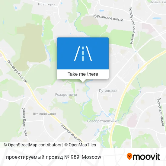 проектируемый проезд № 989 map