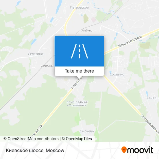 Киевское шоссе map