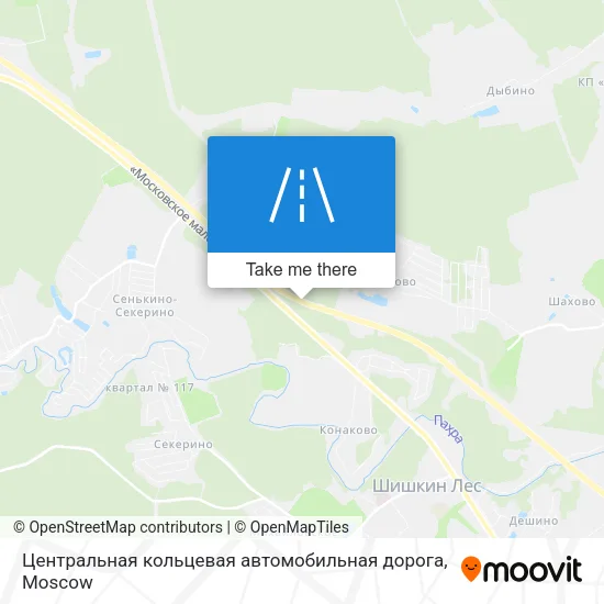 Центральная кольцевая автомобильная дорога map