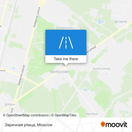 Заречная улица map