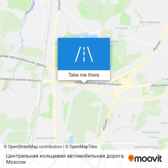 Центральная кольцевая автомобильная дорога map