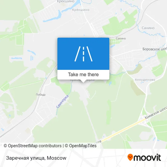 Заречная улица map