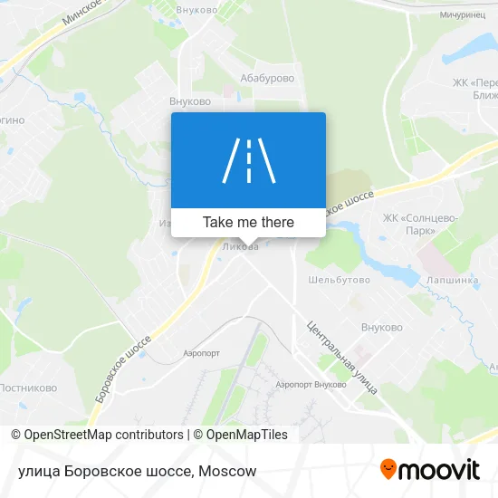 улица Боровское шоссе map