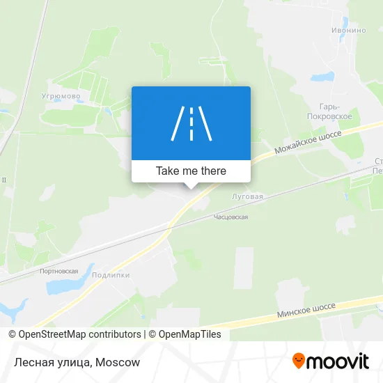 Лесная улица map