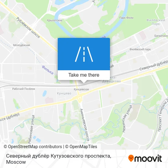 Северный дублёр Кутузовского проспекта map