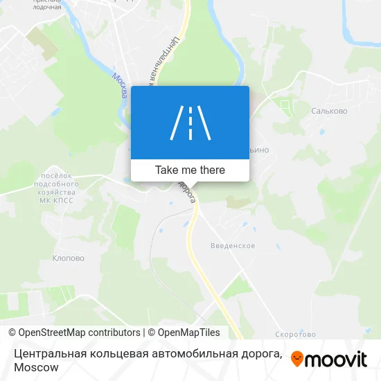 Центральная кольцевая автомобильная дорога map