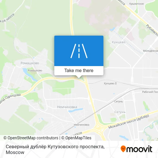 Северный дублёр Кутузовского проспекта map