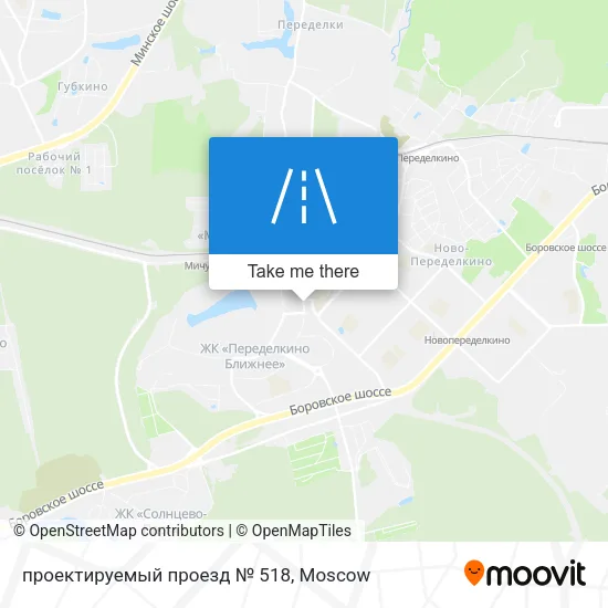 проектируемый проезд № 518 map