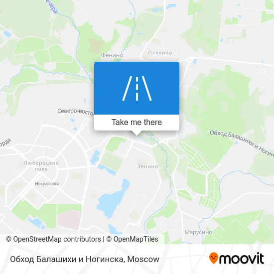 Обход Балашихи и Ногинска map