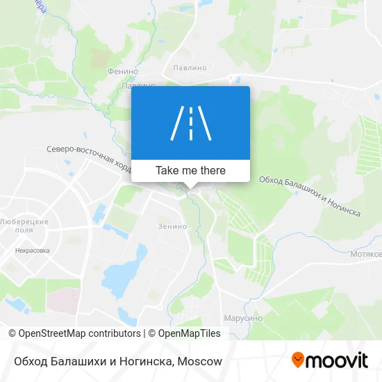 Обход Балашихи и Ногинска map