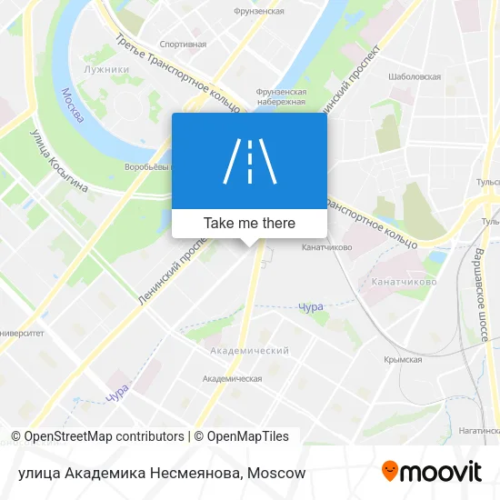 улица Академика Несмеянова map