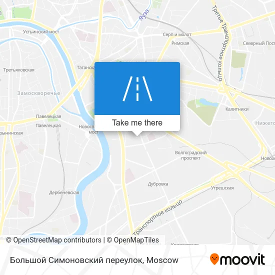 Большой Симоновский переулок map
