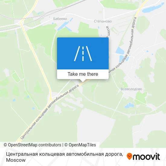 Центральная кольцевая автомобильная дорога map