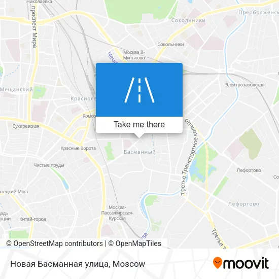 Новая Басманная улица map